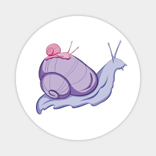 Purple and Pink Snails Magnet